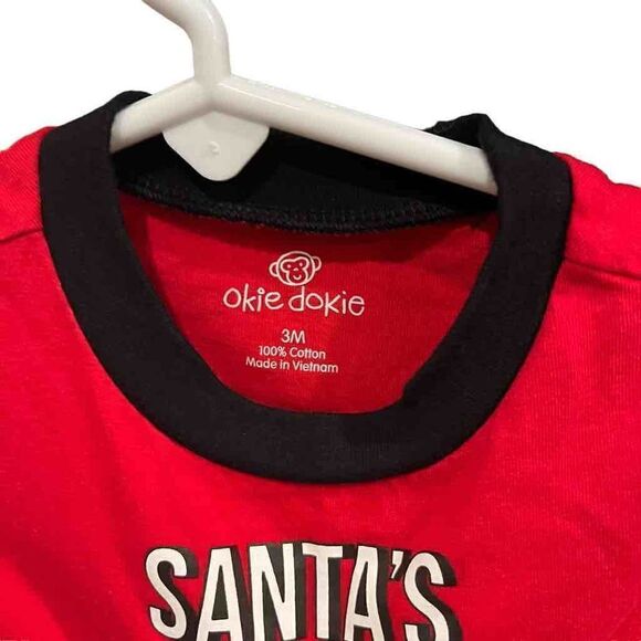 Okie Dokie Santa’s Little Helper Twofer One Piece 3 Months - Picture 4 of 5